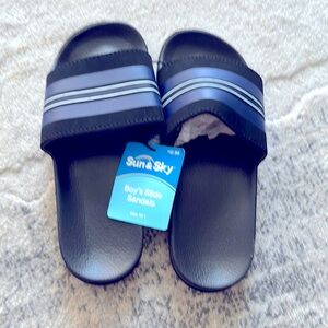 Sun & Sky Boys Slide Sandals with Stripes…